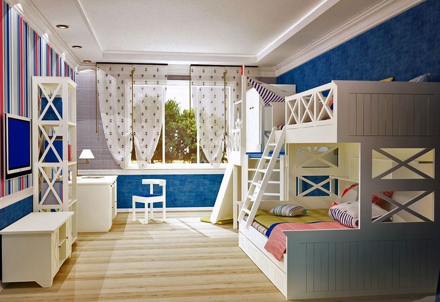 Thiết kế phòng ngủ giường tầng tiết kiệm không gian